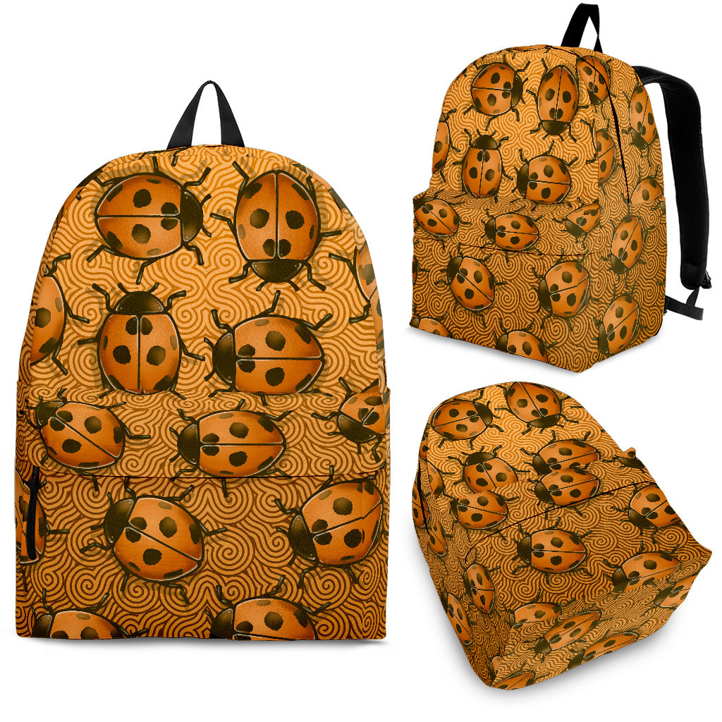 Lady Bug Swirl Backpack - Orange