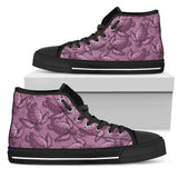 Turtle Swirl High Top Shoes - Mauve w/Black Trim
