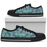 Turtle Swirl Low Top Shoes - Teal w/Black Trim