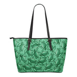 Turtle Swirl Small Leather Tote Bag - Green