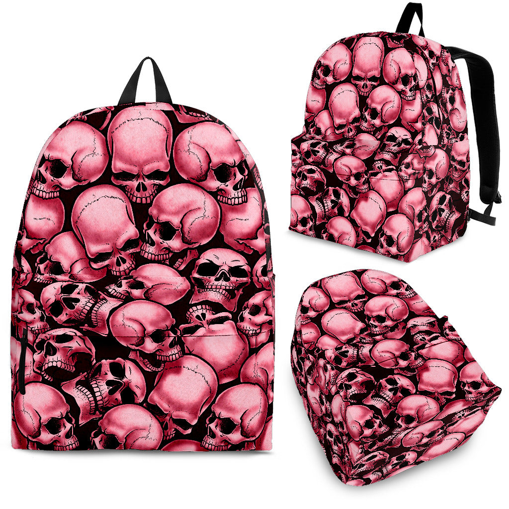 Skull Pile Backpack - Red
