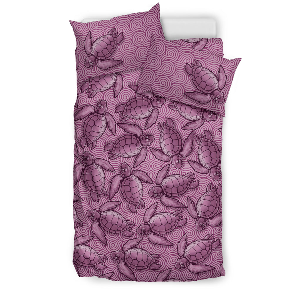 Turtle Swirl Bedding Set - Mauve