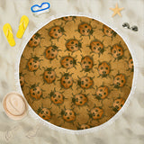 Lady Bug Swirl Beach Blanket - Orange