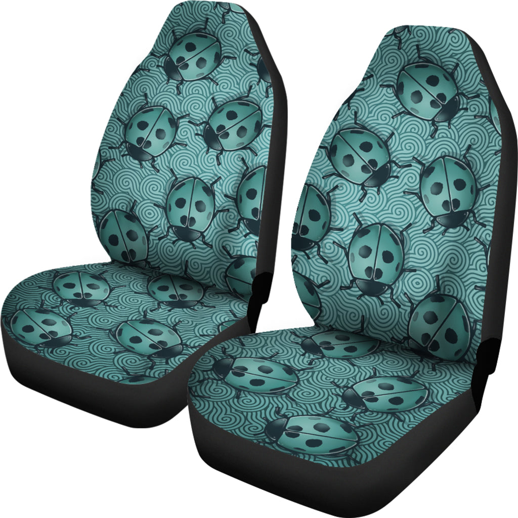 Lady Bug Swirl Car Seat Covers - Teal