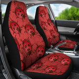 Lady Bug Swirl Car Seat Covers - Red