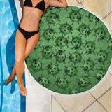 Lady Bug Swirl Beach Blanket - Green