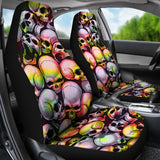 Skull Pile Car Seat Covers - Tie Dye
