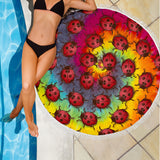 lady Bug Swirl Beach Blanket - Tie Dye