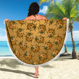 Lady Bug Swirl Beach Blanket - Orange