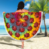 lady Bug Swirl Beach Blanket - Tie Dye