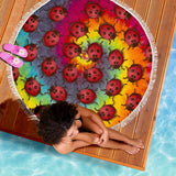 lady Bug Swirl Beach Blanket - Tie Dye
