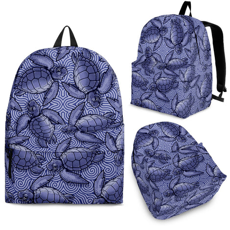 Turtle Swirl Backpack - Purple