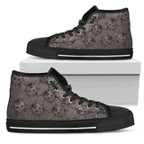 Lady Bug Swirl High Top Shoes - Gray w/Black Trim