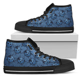 Lady Bug Swirl High Top Shoes - Blue w/Black Trim