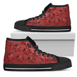 Lady Bug Swirl High Top Shoes - Red w/Black Trim