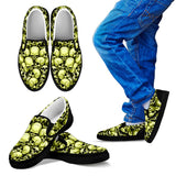Skull Pile Slip On Shoes - Gold w/Black Trim