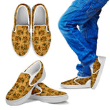 Lady Bug Swirl Slip-On Shoes - Orange w/White Trim