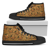 Lady Bug Swirl High Top Shoes - Orange w/Black Trim