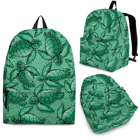 Turtle Swirl Backpack - Green