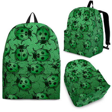 Lady Bug Swirl Backpack - Green