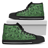 Lady Bug Swirl High Top Shoes - Green w/Black Trim