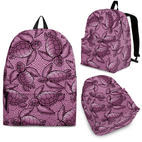 Turtle Swirl Backpack - Mauve