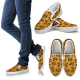 Lady Bug Swirl Slip-On Shoes - Orange w/White Trim