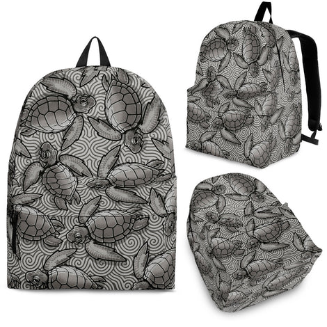 Turtle Swirl Backpack - Gray