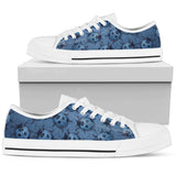 Lady Bug Swirl Low Top Shoes - Blue w/White Trim