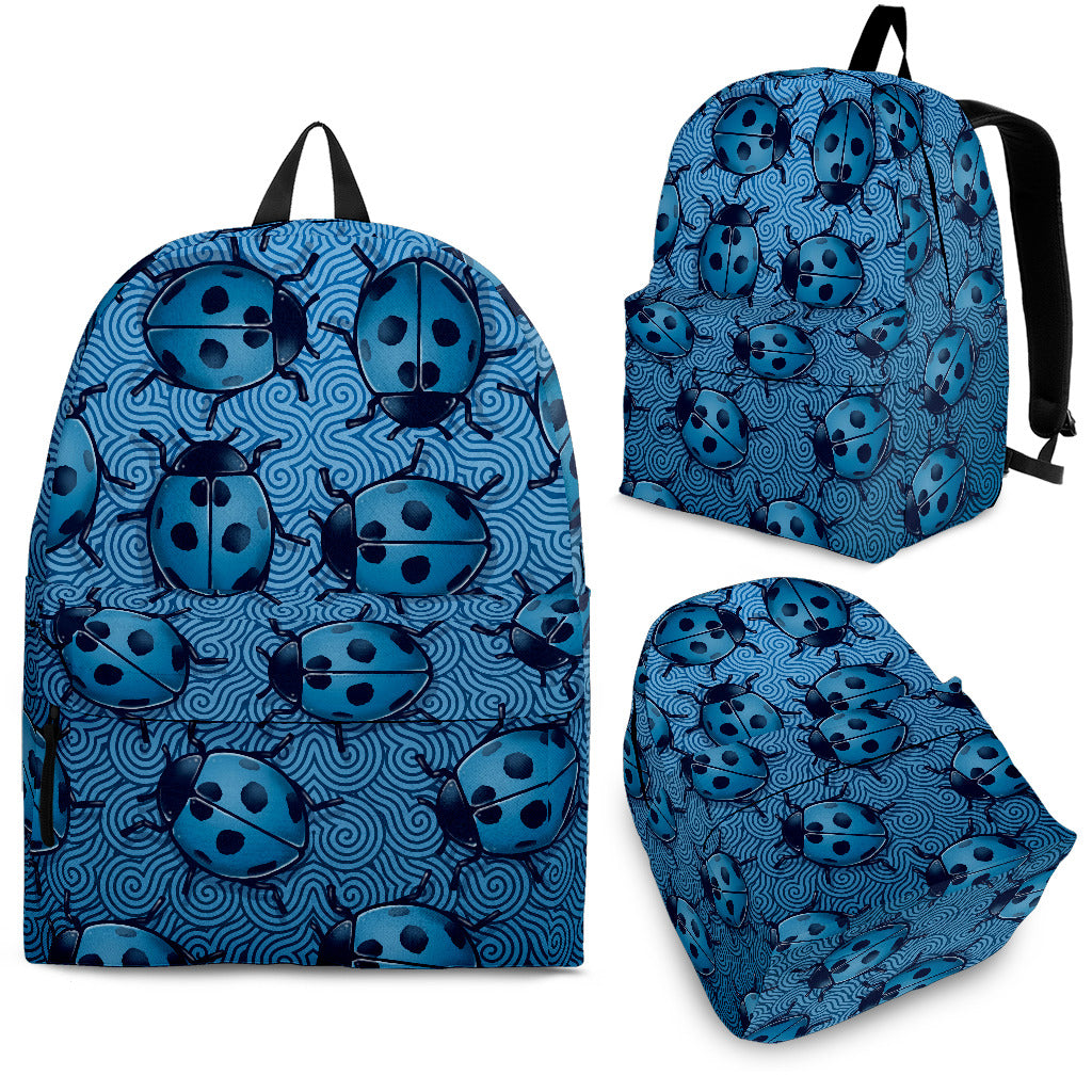 Lady Bug Swirl Backpack - Blue