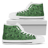Lady Bug Swirl High Top Shoes - Green w/White Trim
