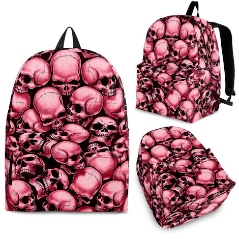 Skull Pile Backpack - Red