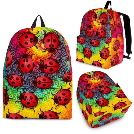 Lady Bug Swirl Backpack - Tie Dye