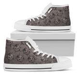 Lady Bug Swirl High Top Shoes - Gray w/White Trim