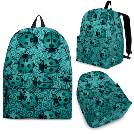 Lady Bug Swirl Backpack - Teal