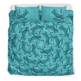 Turtle Swirl Bedding Set - Blue