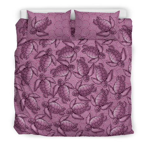 Turtle Swirl Bedding Set - Mauve