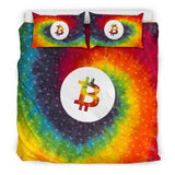 Bitcoin Circuit Board Bedding Set - Tie Dye