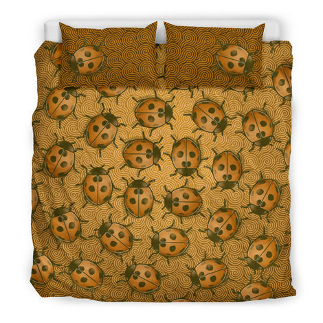 Lady Bug Swirl Bedding Set - Orange