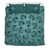 Lady Bug Swirl Bedding Set - Teal