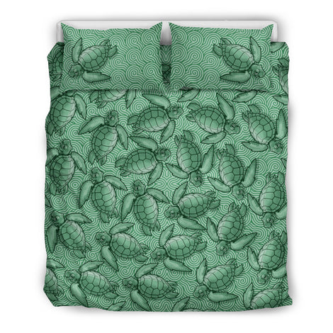 Turtle Swirl Bedding Set - Green