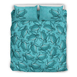 Turtle Swirl Bedding Set - Blue