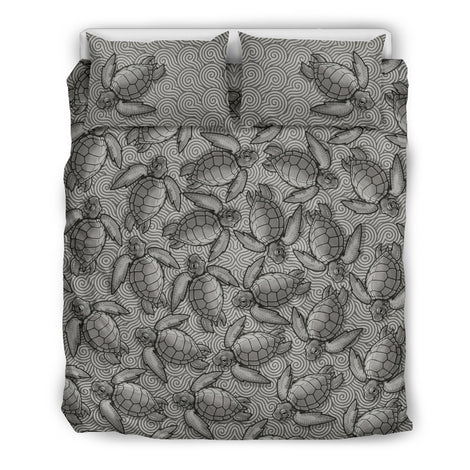 Turtle Swirl Bedding Set - Gray