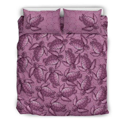 Turtle Swirl Bedding Set - Mauve