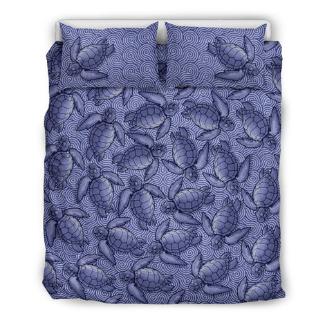 Turtle Swirl Bedding Set - Purple