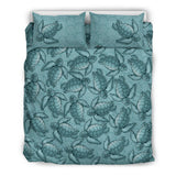 Turtle Swirl Bedding Set - Teal
