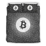 Bitcoin Circuit Board Bedding Set - Gray
