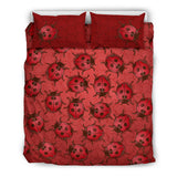 Lady Bug Swirl Bedding Set - Red