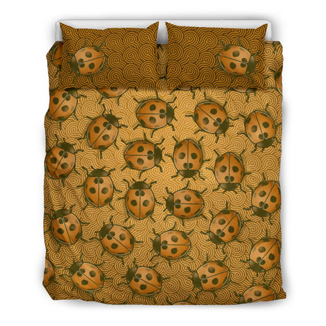 Lady Bug Swirl Bedding Set - Orange