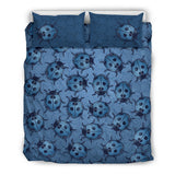 Lady Bug Swirl Bedding Set - Blue